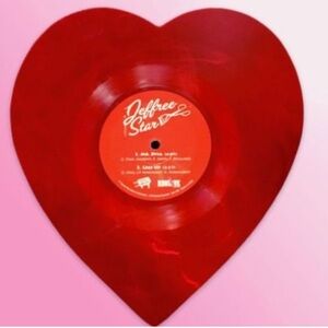 RARE Jeffree Star “MR. DIVA” Transparent Red Swirl Heart Shaped Vinyl 7”